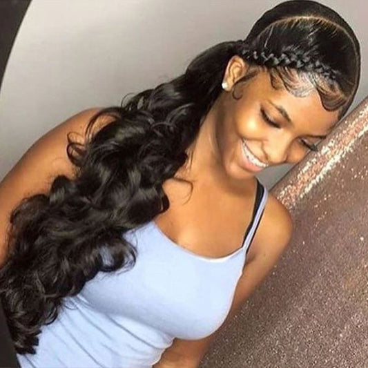 Loose Deep Wave Ponytail With Clip In 100% Human Hair Wrap-around Magic Velcro Ponytail Extension Quality Hair
