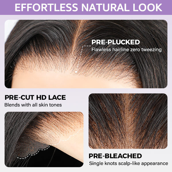 OQ HAIR M-cap 4/27 Highlight Water Wave Pre Cut 9x6 Lace Wear Go Glueless Wigs Invisible Knots Giving Scalp