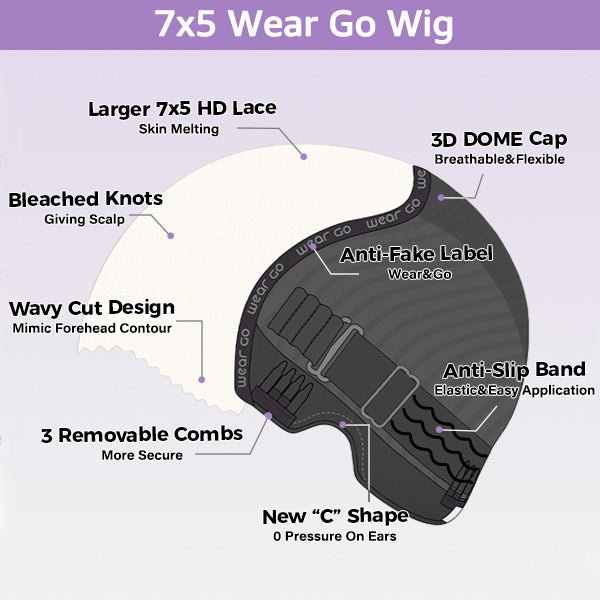 OQ HAIR Wand Curl Pre-cut 7x5 HD Lace Bleached Knots Wear Go Glueless Wig Easy Install Beginner Friendly