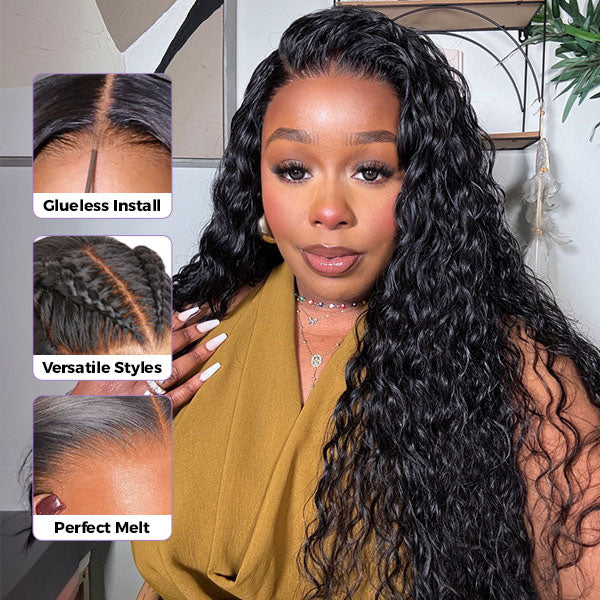 OQ HAIR M-cap 4/27 Highlight Water Wave Pre Cut 9x6 Lace Wear Go Glueless Wigs Invisible Knots Giving Scalp