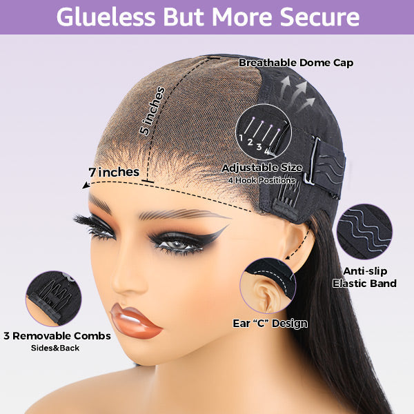 OQ HAIR Wand Curl Pre-cut 7x5 HD Lace Bleached Knots Wear Go Glueless Wig Easy Install Beginner Friendly