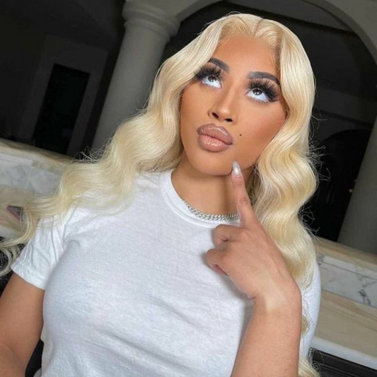Pre-cut Lace Wig Body Wave Hair 613 Blonde Wear Go Glueless Wig 7x5 Lace Wig Preplucked with Natural Hairline